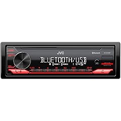 JVC KD-X270BT Bluetooth Car Stereo w/USB Port – AM/FM Radio, MP3 Player, High Contrast LCD, 50 Watts, Detachable Face Plate – Single DIN – 13-Band EQ