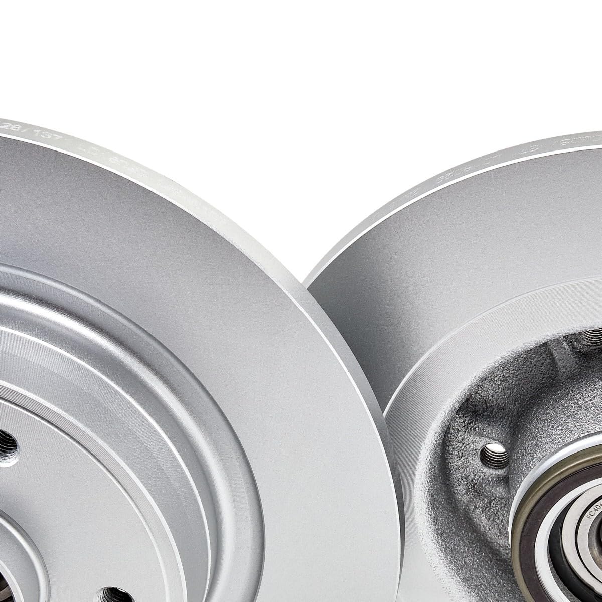 RIDEX PLUS 82B0431P 2x Disco freno Posteriore con dado asse con anello sensore magnetico integrato con cuscinetto ruota senza bullone fissaggio ruota con mozzo portaruota Compatibilità con RENAULT