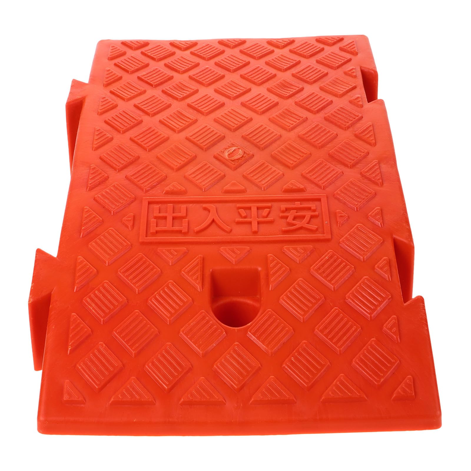 Rampa de Goma Naranja para Silla de Ruedas y Escalones Exteriores