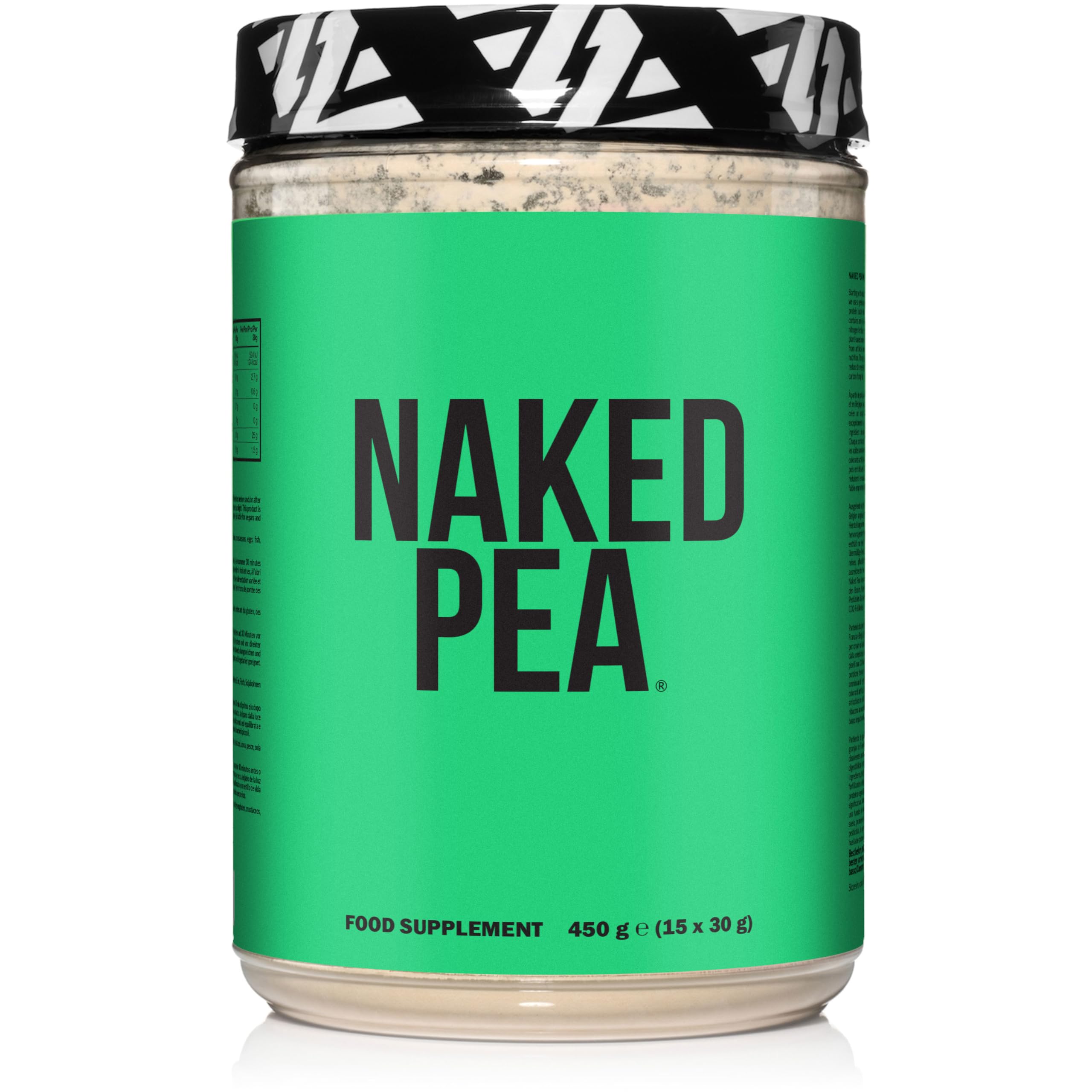 NAKED Pea - Pea Protein Isolate - Plant Based, Vegetarian & Vegan Protein. Easy to Digest, Non-GMO, No Lactose, No Soy and Gluten Free - 450g - 15 Servings