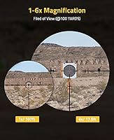 Vista 2 de CVLIFE EagleFeather LPVO Rifle Scope con montaje en voladizo de 1.181 in, retícula de iluminación roja y verde de 5 niveles, segundo plano focal