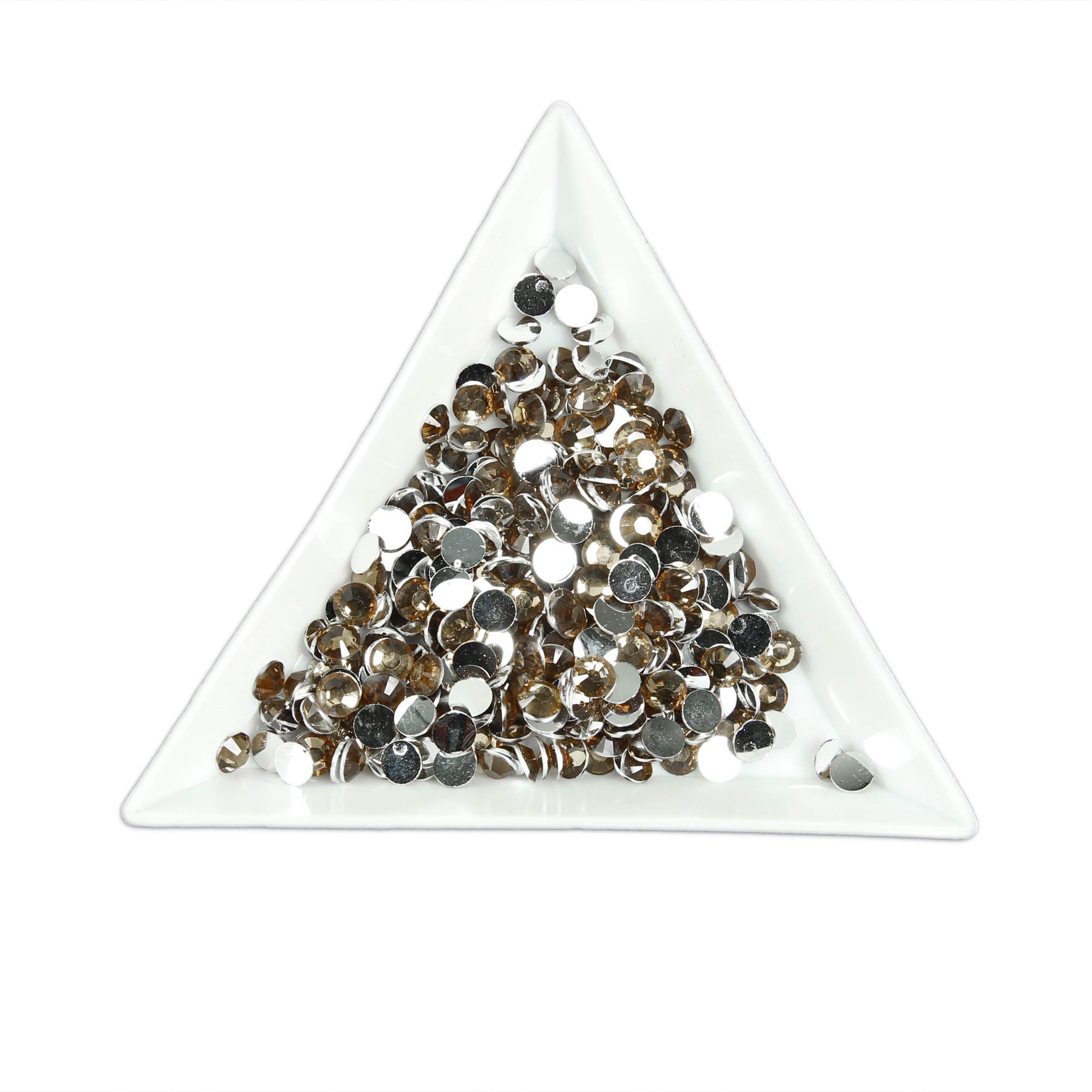 1000pcs 2mm Flat Back Resin Rhinestones Bling Crystal Diamantes for Nail Art & Craft(2mm, Coffee)