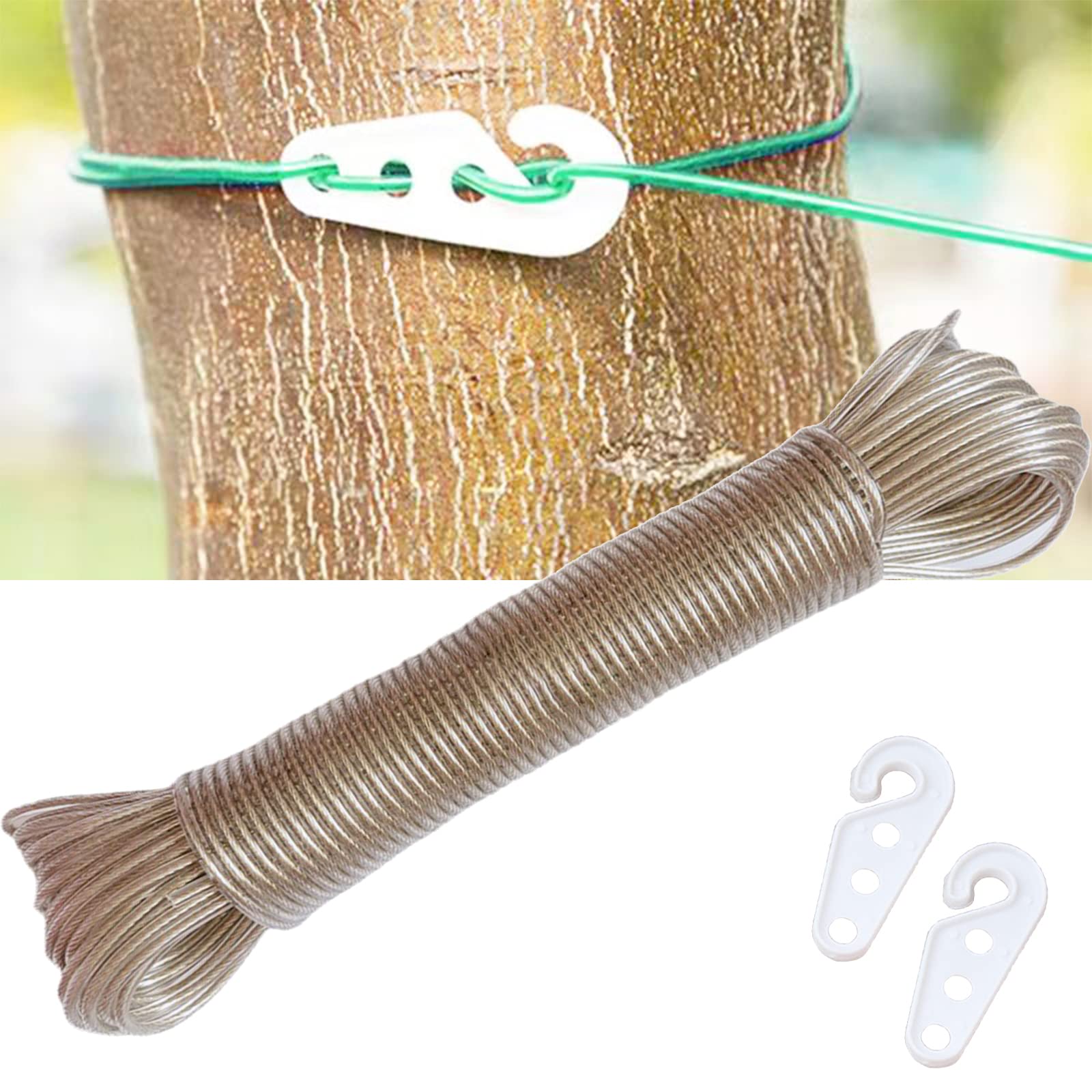 Buy 60M Washing Line Rope Full Steel Core, Heavy Duty Clothes Line
