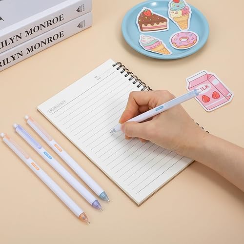 Miniatura 4 de 6 bolígrafos de punta ultrafina, bolígrafos de tinta negra de 0.007 in0.011 in0.015 in con agarre de silicona, escritura suave para tomar notas,