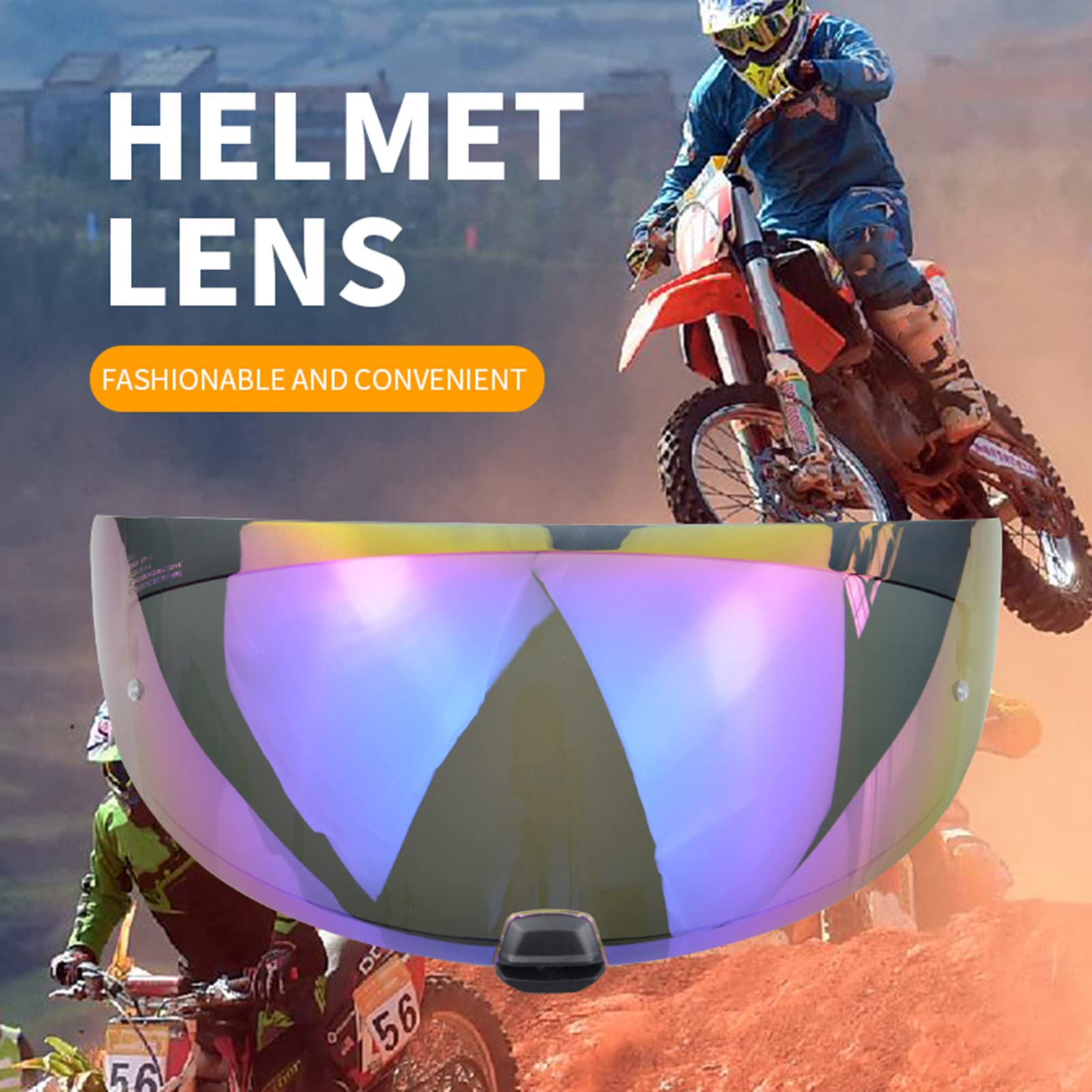 PSLER Helmvizier voor HJC i70 i10 HJ-31, getint vizier Motorfiets UV-bescherming Gezichtsscherm Vervangende accessoires (transparant
