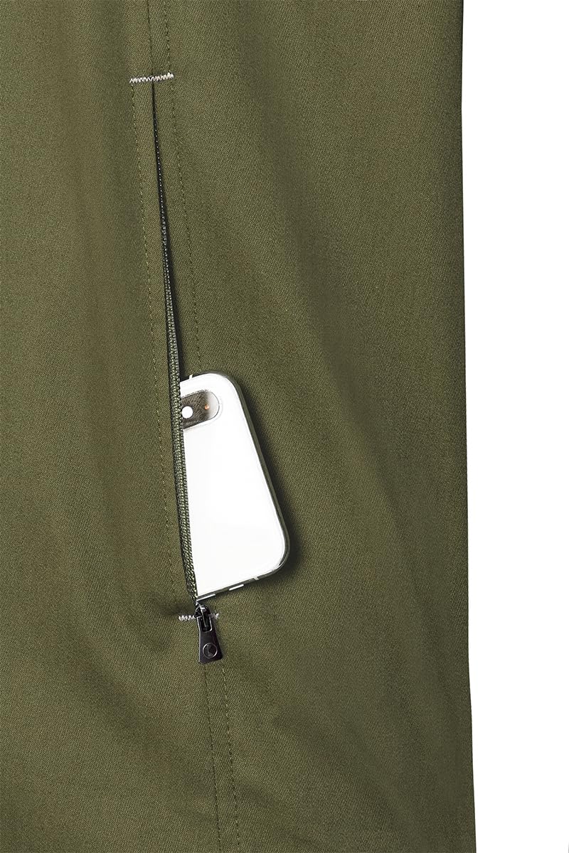 Karlowsky JM 36 PASSION GREEN-GENERATION Kurzarm Kochjacke aus Recyceltem Plastik, Vorderseite: 65% Polyester/35% Baumwolle, Rückseite: 100% Polyester, Moosgrün, Größe 48