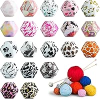 Vista 12 de 20 piezas de protectores para puntas de agujas de tejer con lindos animales, protectores para agujas de tejer, tamaño US 2.5-13 (3mm-9mm)