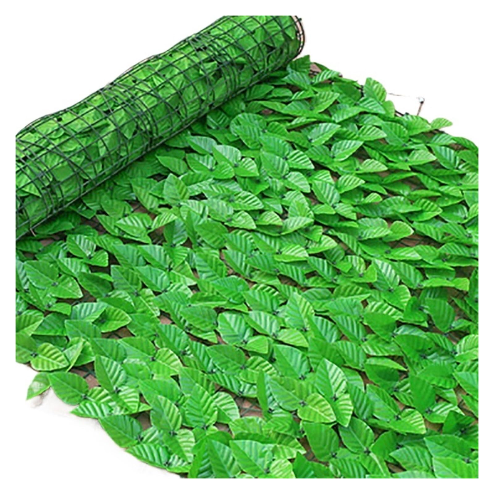 Dunsby A2 50X100cm Garden Screening Plastic Artificial Ivy Hedge Green Leaf Fence Panels Faux Privacy Screen For Home Outdoor Garden Balcony Decoration 0.5X1m(A2 50X100cm)