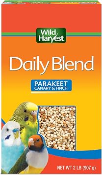 Wild Harvest Daily Blend for Parakeet, Canary, Finch & Small Birds, 2 Pounds