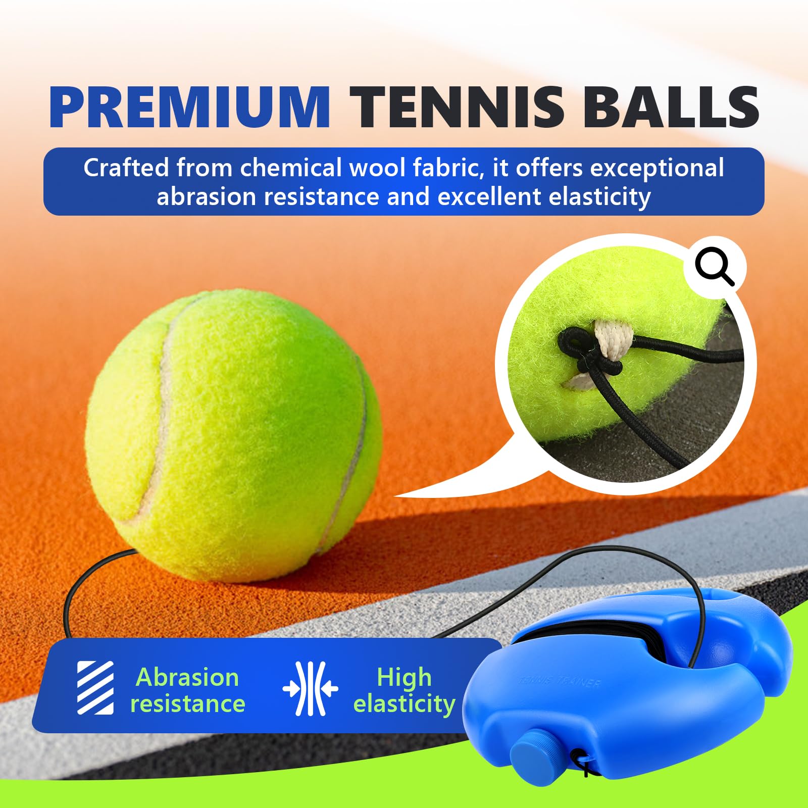 Allenatore di Tennis,Strumento di Allenamento del Tennis con 2 sfere di rimbalzo per esterni, in The Garden, in The Park for Children