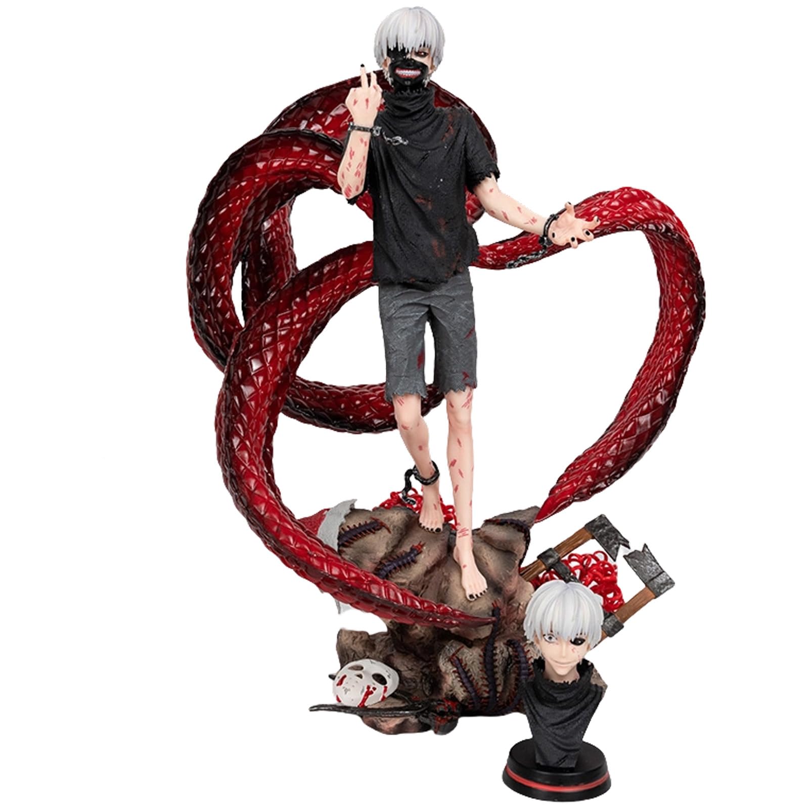 Amazon.co.jp: ﻿ ﻿金木研 かねきけん 双頭彫り フィギュア 35cm PVC製