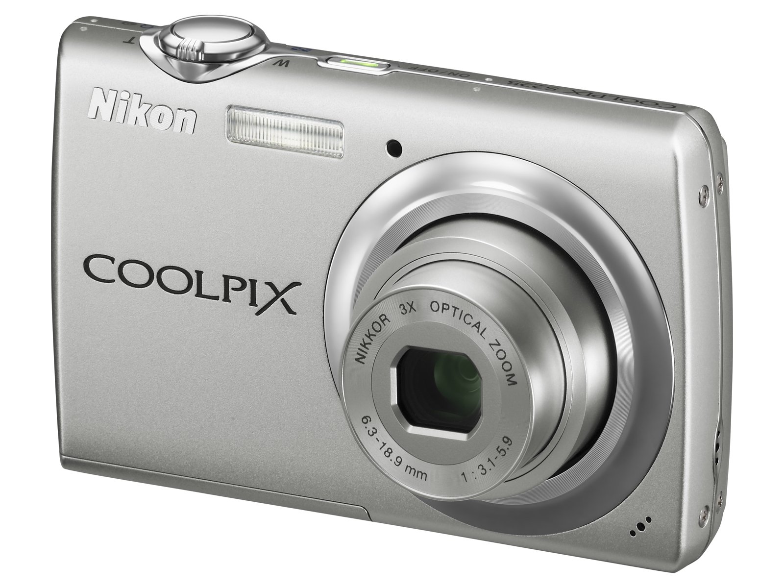 Nikon Coolpix S225 Appareil photo numérique compact 10,34 Mpix Ecran 2,5" Zoom optique 3x Argent