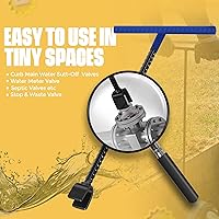 Vista 5 de Llave de medidor de agua, 2 piezas, herramienta de cierre de agua de acero, incluye llave de medidor de agua de 16 pulgadas y 1 llave negra para uso