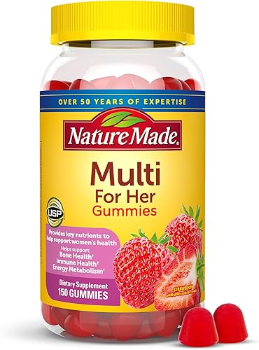 Nature Made Multivitamin For Women, Womens Gummy Multivitamins for Daily Nutritional Support, 150 Multi Vitamin Gummies, 75 Day Supply