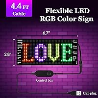 Vista 3 de GOTUS Letrero LED para automóvil, letrero LED de desplazamiento, flexible, aplicación Bluetooth, animaciones de diseño de bricolaje, texto, graffiti
