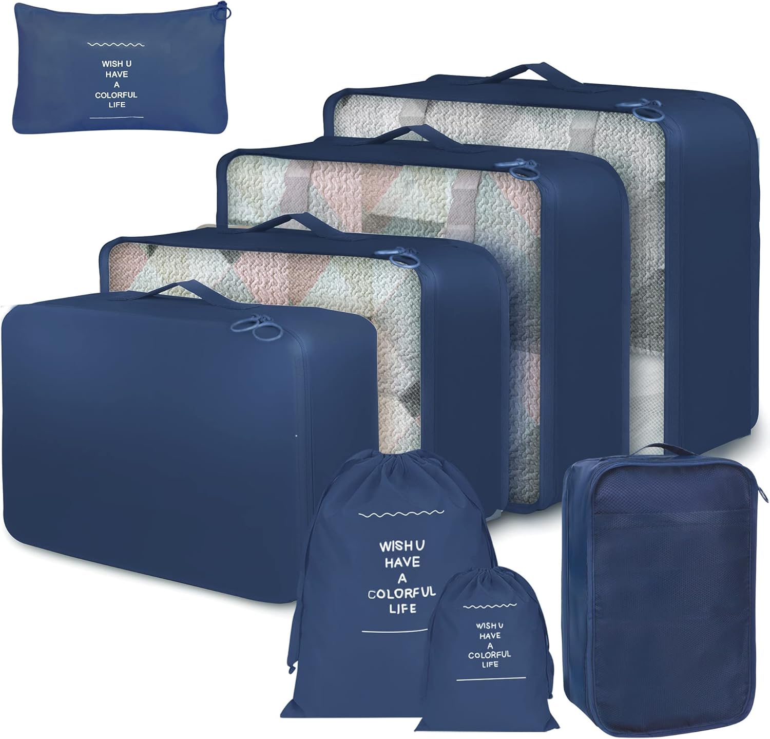 7-teiliges Koffer-Organizer Set - Packwürfel Für Reise & Rucksack