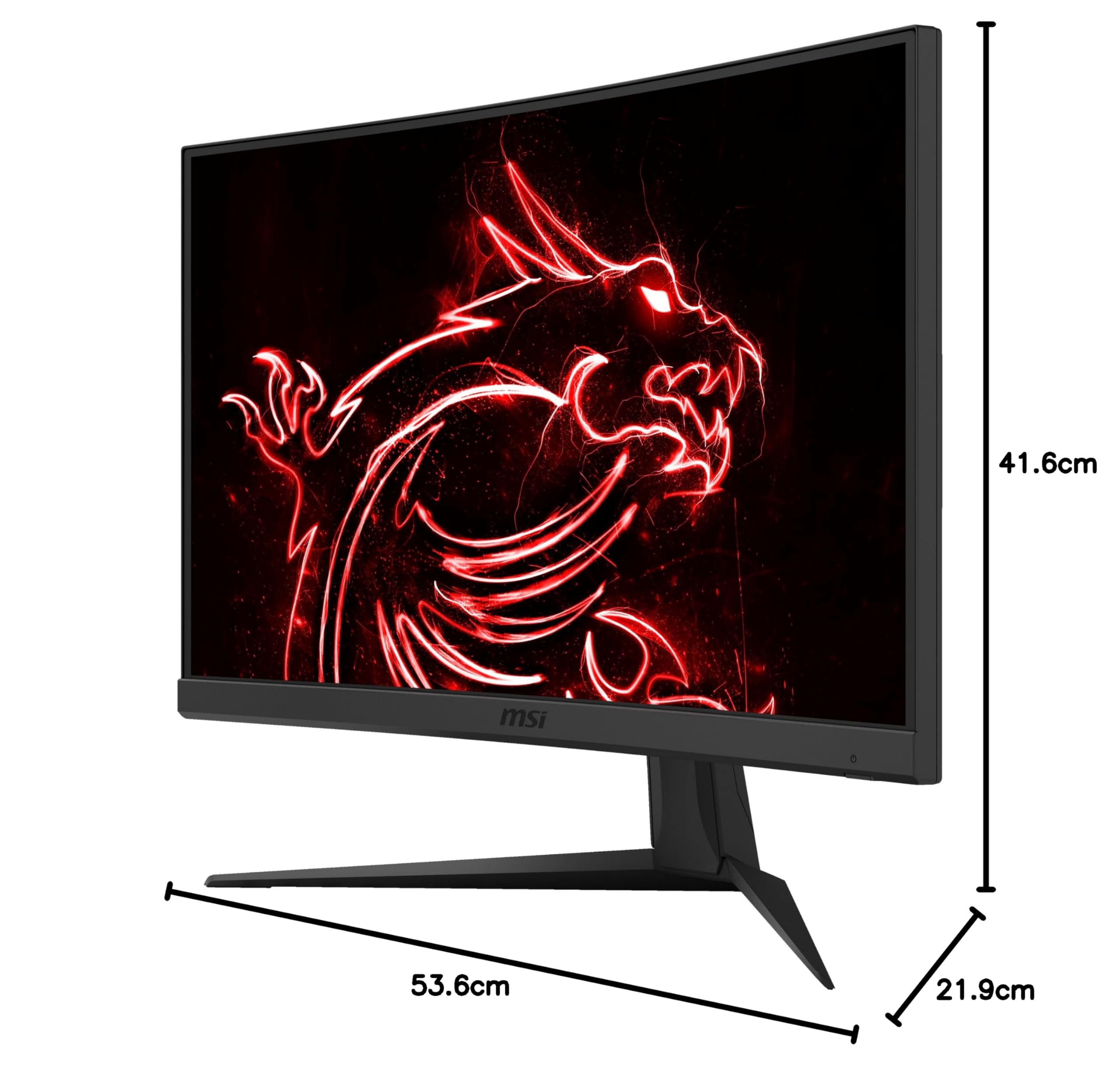 MSI G24C6 E2 Zakrzywiony ekran PC do gier 23,6" Full HD - panel VA 1500R, 1920x1080, 180Hz/1ms, 16:9, FreeSync Premium - HDMI 2.0b, DisplayPort 1.2a
