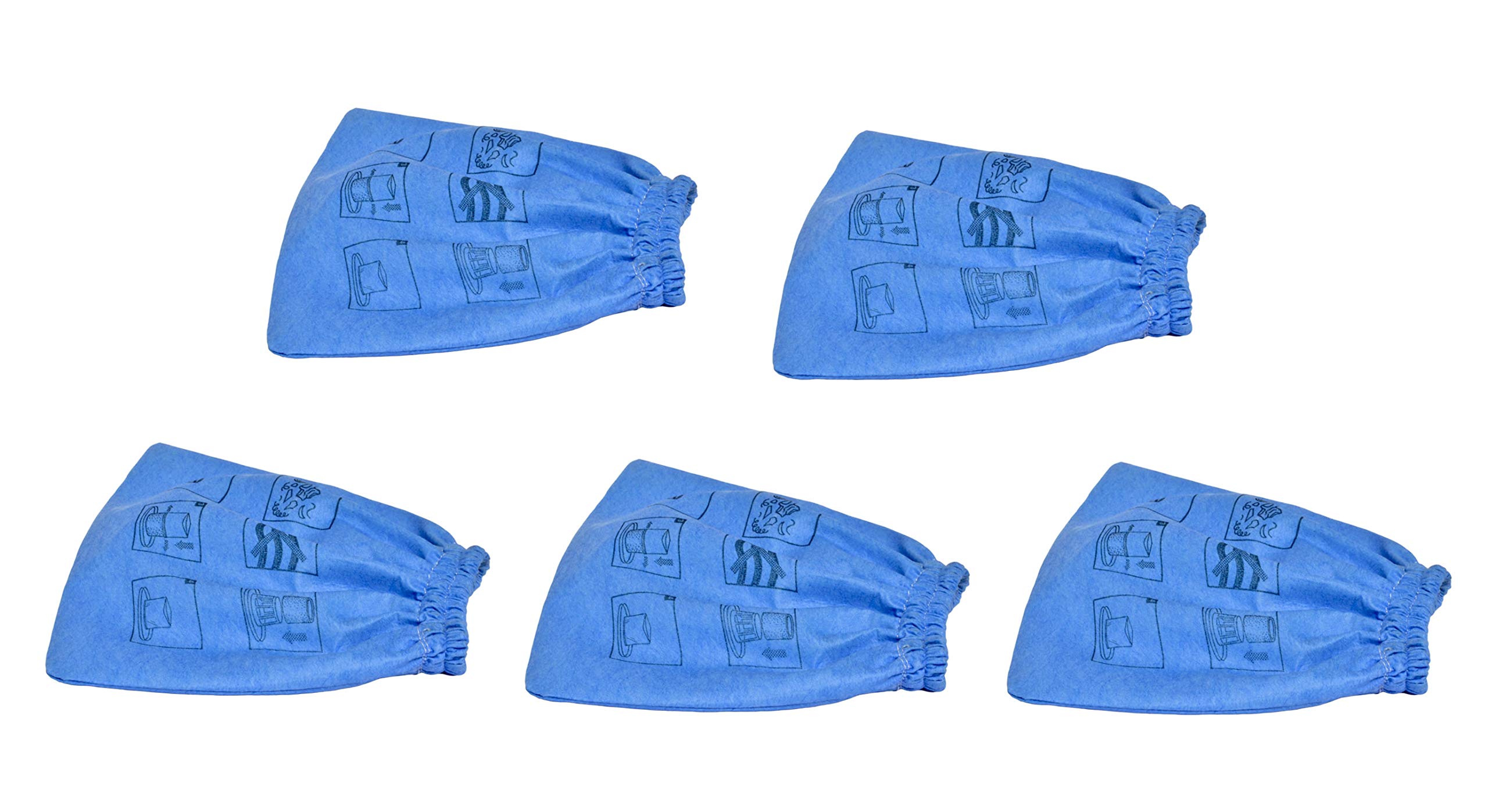 Invest - Pack de 5 Filtres Textiles Lavables Compatibles Parkside PNTS 1300 C3, A1, B2, 1250/9, 1250 - Filtres Haute Performance de Remplacement pour Aspirateur Eau et Poussière