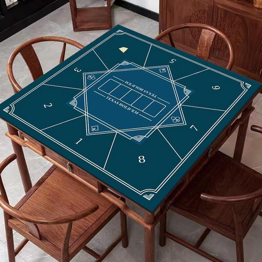 Alfombrilla De Póquer Cuadrada, Tela Verde Texas Holdem Para Mesa De Juego, Alfombrilla De Mesa De Póquer, Alfombra Verde De Juego (80 X 80 Cm)