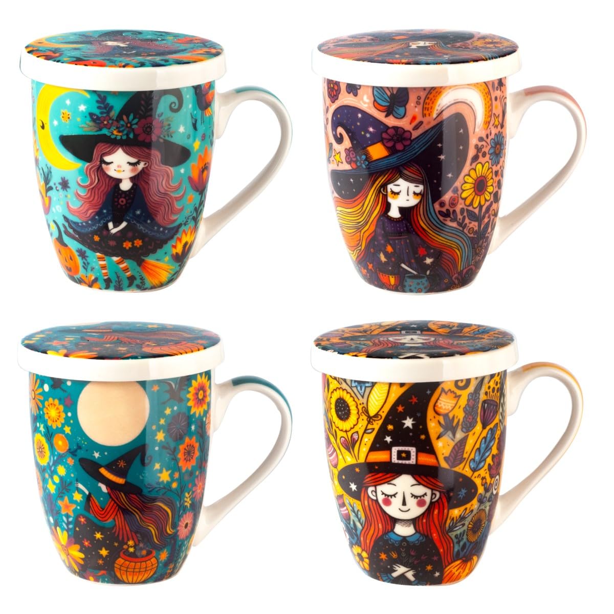 Mug bruja 4 diferentes con caja regalo