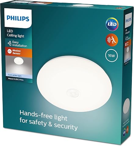 Philips Mauve Hareket Sensörlü Yuvarlak Tavan Lambası 16W 4000K Gün Işığı