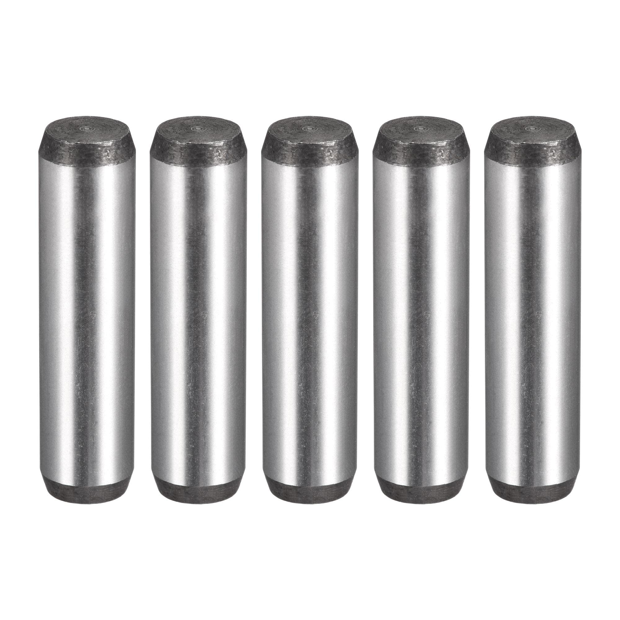 uxcell 3/8-Inch x 1-1/2-Inch Dowel Pins, Heat Treated Alloy Steel for Extra Hardness, Bright Finish and Accurate Alignment 5pcs
