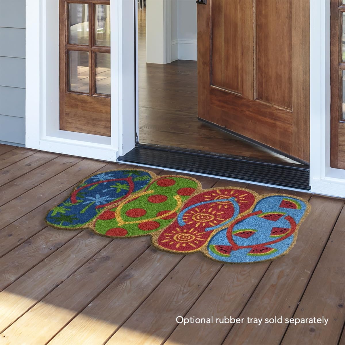 Briarwood Lane Flip Flops Summer Natural Fiber Coir Doormat