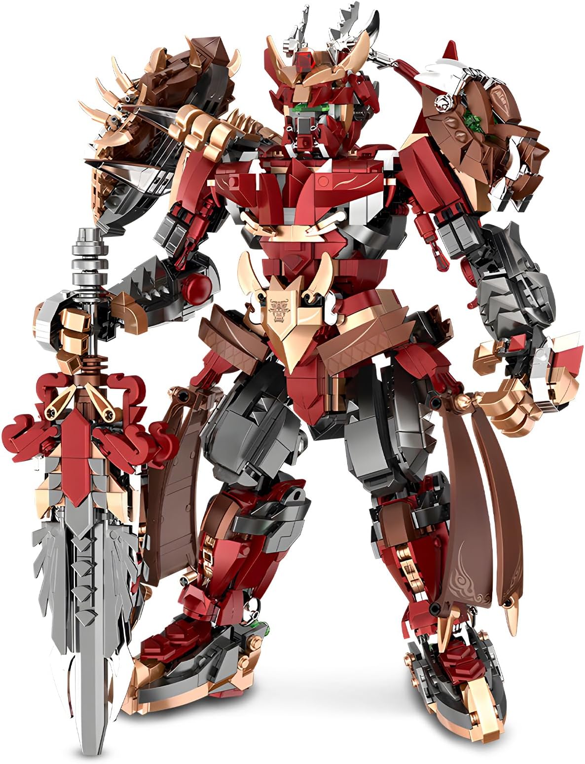 Hero Mech Building Set, MOC China Mythical Hero Xiang Yu Mech Armor Robot Model Kit, Classic Chinoiserie Mecha Collectible Display Toys Gifts for Kids Adults 12+ (1650PCS)