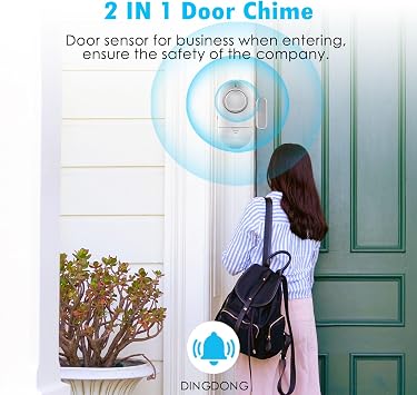 Door Window Alarms, 120DB Door Alarms for Kids Safety, Door Entry Alert with Chime for Home Store Pool, 10 Pack Silvery