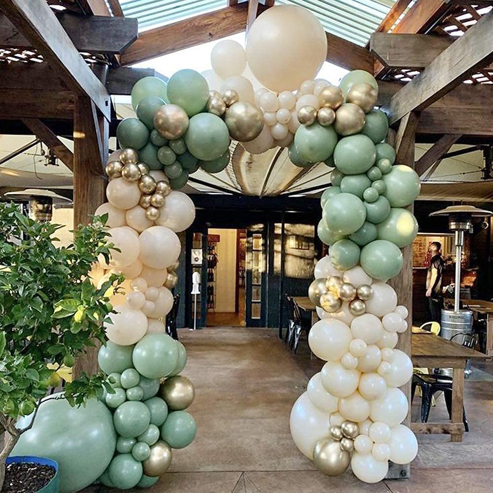 Sage Green Balloon Arch Kit, 121pcs Olive Green Balloon Garland Kit