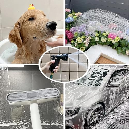 Miniatura 6 de Manguera de jardín de 12 pulgada, manguera de PVC flexible de 10 pies para césped, lavado de autos, manguera de riego