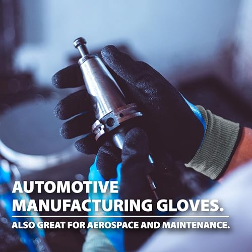 Miniatura 4 de Armor Guys Kyorene - Guantes de trabajo protectores con revestimiento de nitrilo completo, resistentes a desgarros y abrasión, resistentes al aceite
