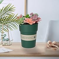 Vista 20 de Maceta con compartimento oculto seguro y secreto, ocultador de llaves secretas, oculta una caja fuerte secreta para llaves (negro 2)