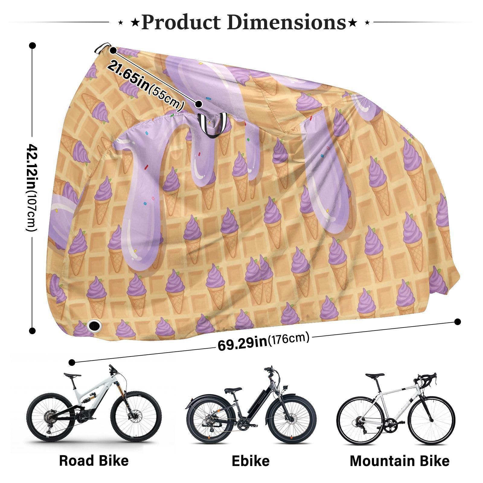 Housse de vélo en polyester imperméable, isolation thermique