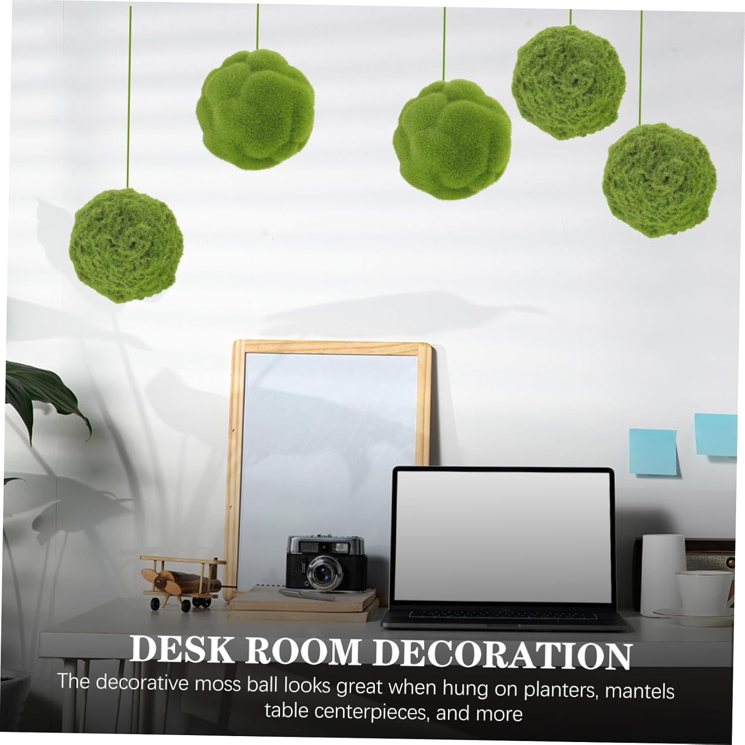 DECHOUS 3sets Fake Balls Moss Adornment for DIY Art Flower Arrangement Home Decor 2pcs*3