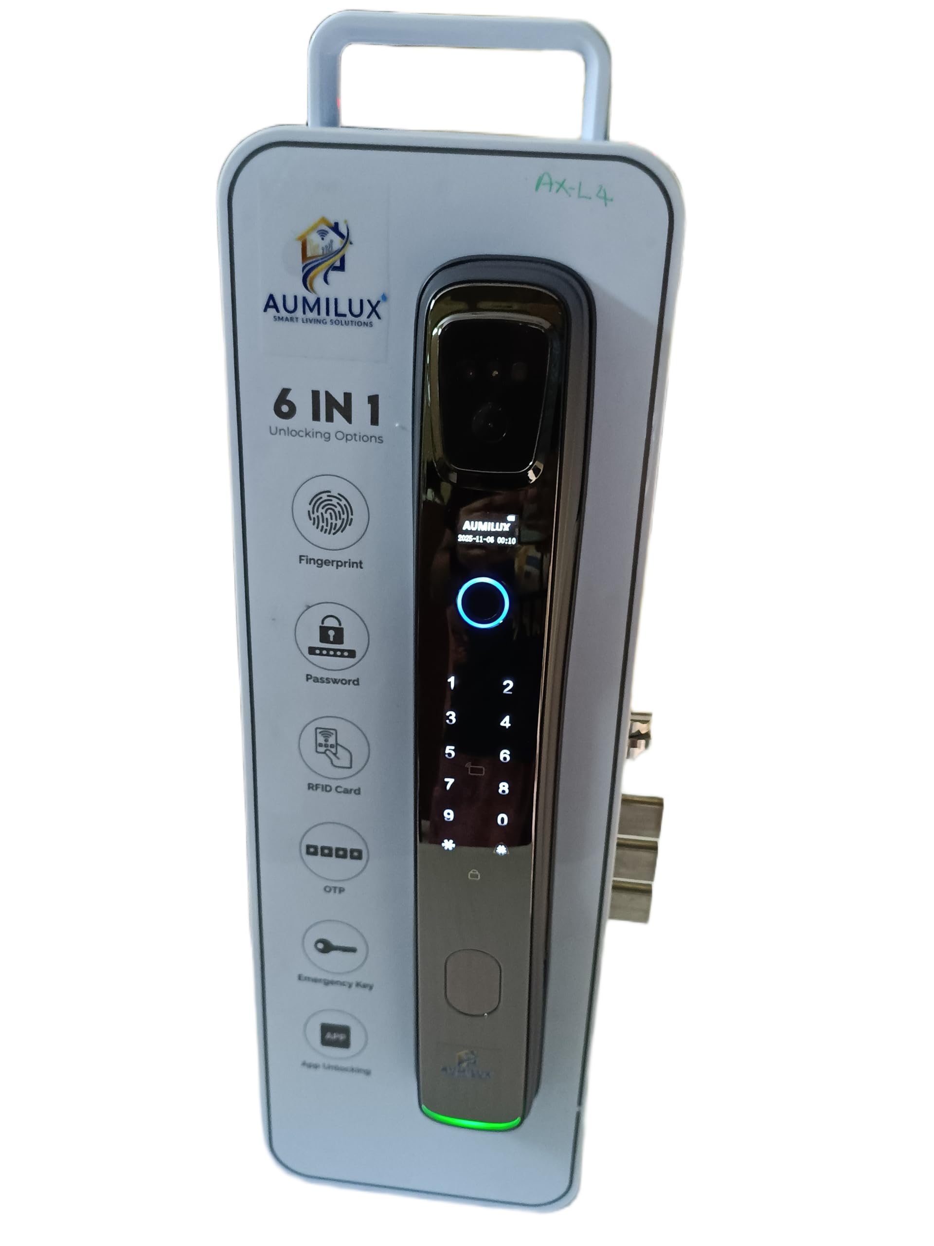 AX-L4 Smart Door Lock | Face Unlock | Palm Unlock | Fingerprint | WiFi | Alexa & Google Home Compatible | 4500mAh Battery | Biometric Smart Lock for Home-image-10