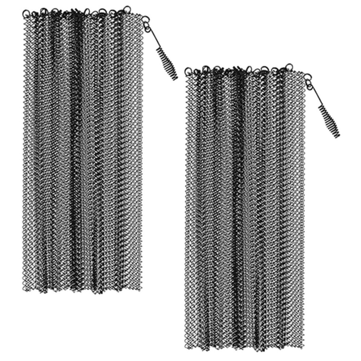 2 Pièces Panneau Pare-feu en Fer pour Cheminée, Simple, Élégant