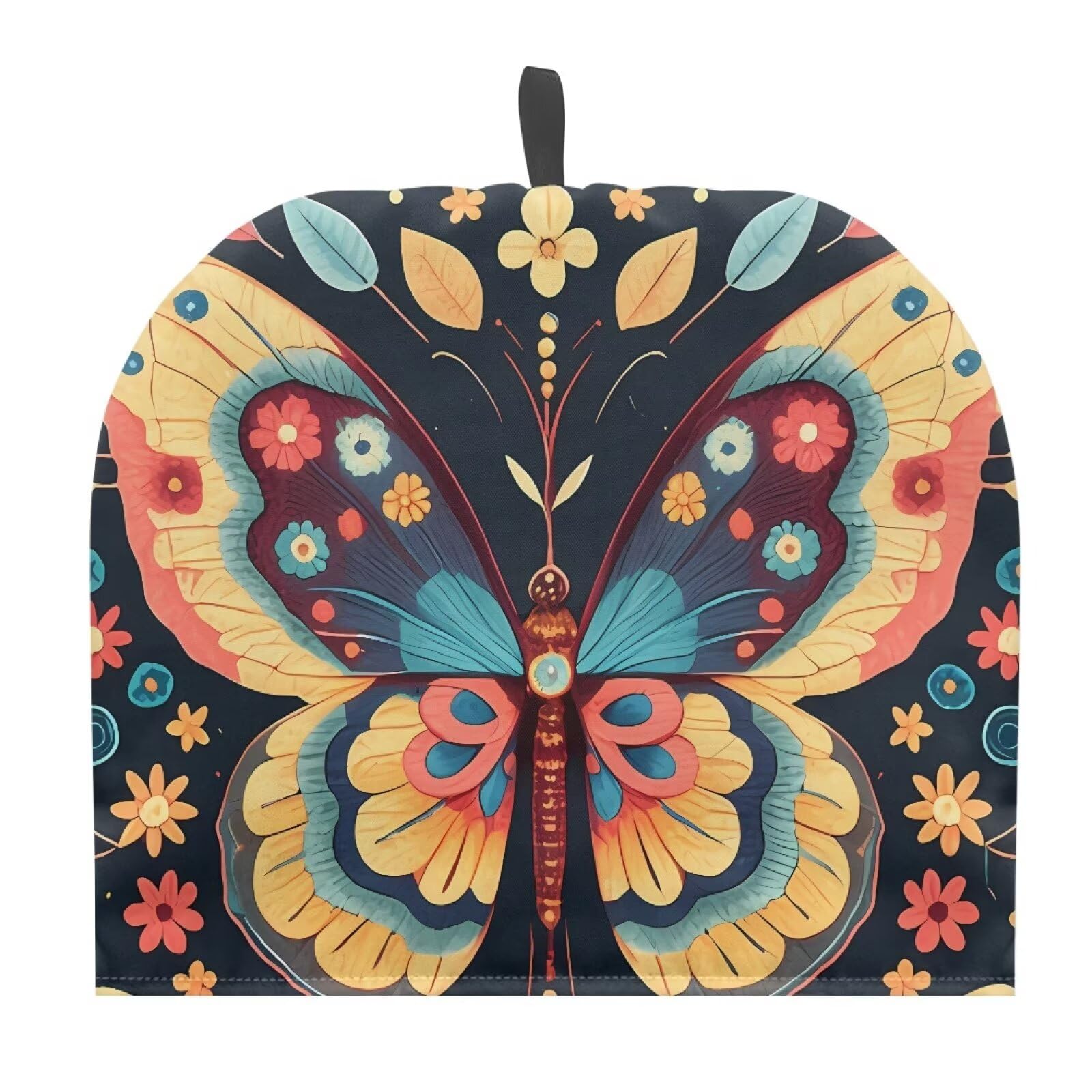 ButterflyTea Cosy for Teapot Washable Tea Pot Cozy for Keeping Warm Black Cat Kettle Cover for Halloween Day Party Gifts,Dust Proof Breakfast Tea Pot Cover