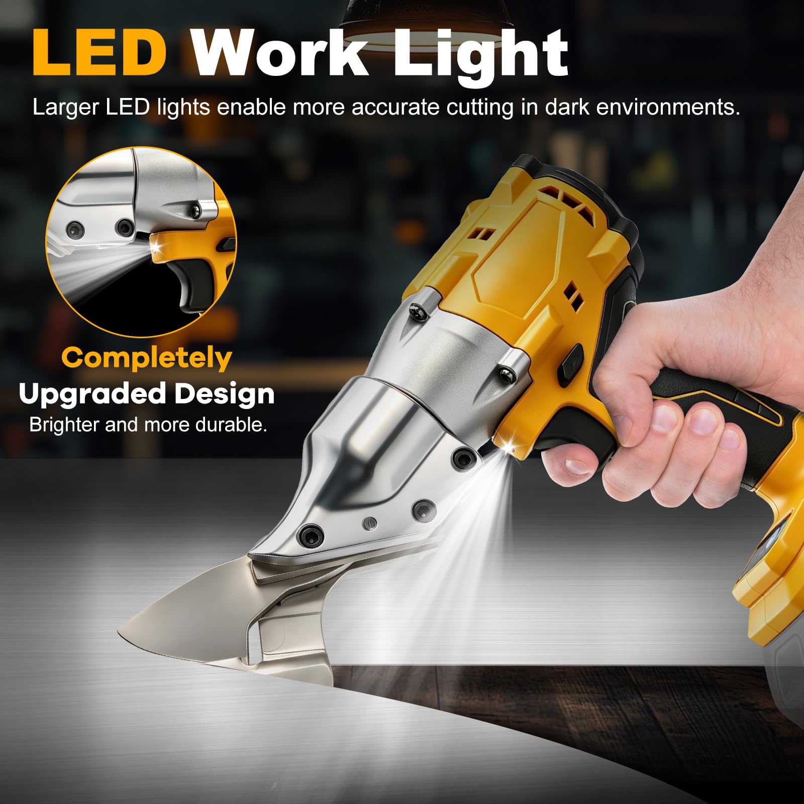 Cizalla de metal inalámbrica compatible con batería Dewalt de 20 V (sin batería)