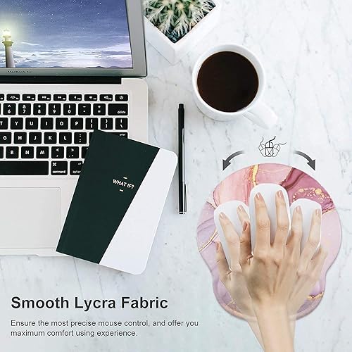 Miniatura 4 de Reposamuñecas para teclado y alfombrilla para mouse con soporte de muñeca, alfombrilla de mouse ergonómica de espuma viscoelástica para juegos y