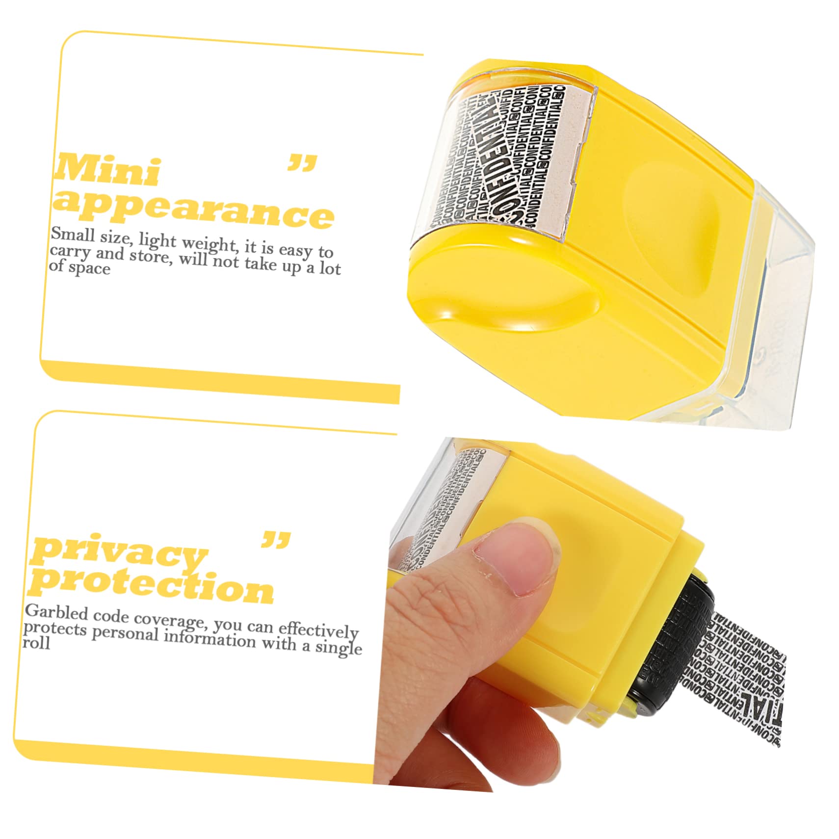 Ciieeo 5pezzi Timbro Multifunzione Per Privacy Roller Stamp Portatile Per Documenti Riservati e Fatture Accessorio Per Nascondere Informazioni Sensibili e Proteggere La Tua Identità
