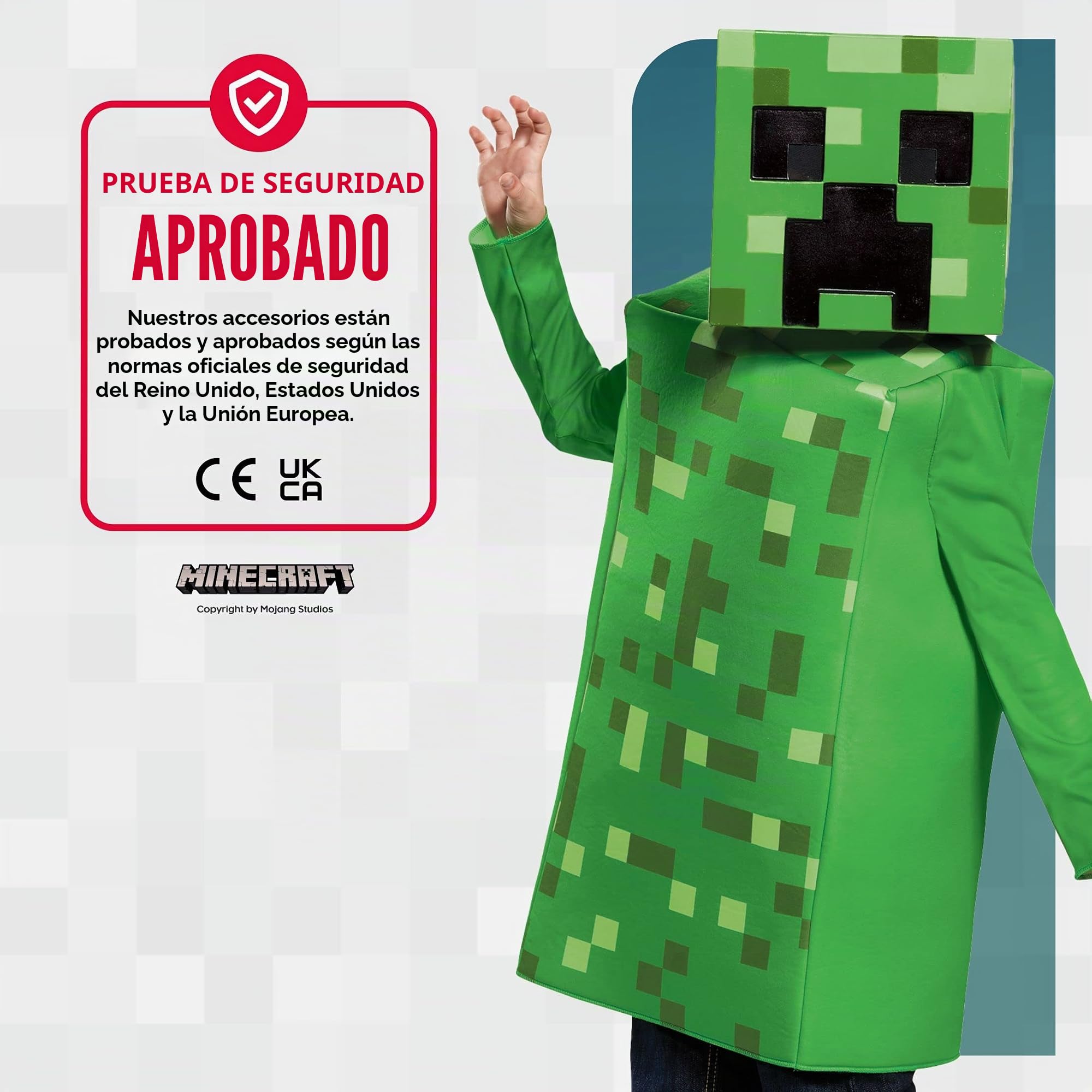 Disguise Official Classic Creeper Minecraft Costume Kids, Halloween Costumes for Kids Available in Sizes S, M and L