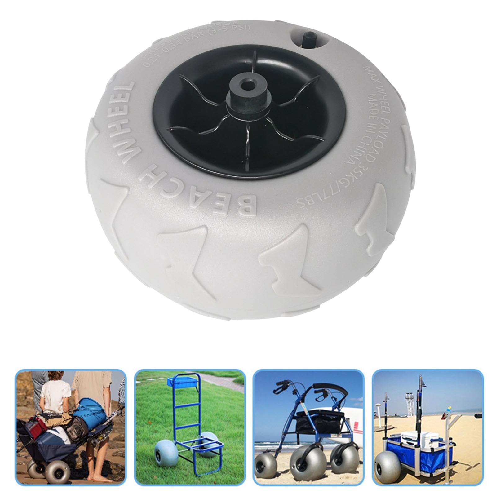 Baoblaze Roue de Chariot de Plage Gonflable en PVC