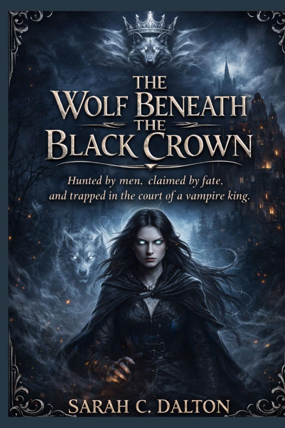The Wolf Beneath the Black Crown: Hunted by men, claimed by fate, and trapped in the court of a vampire king.