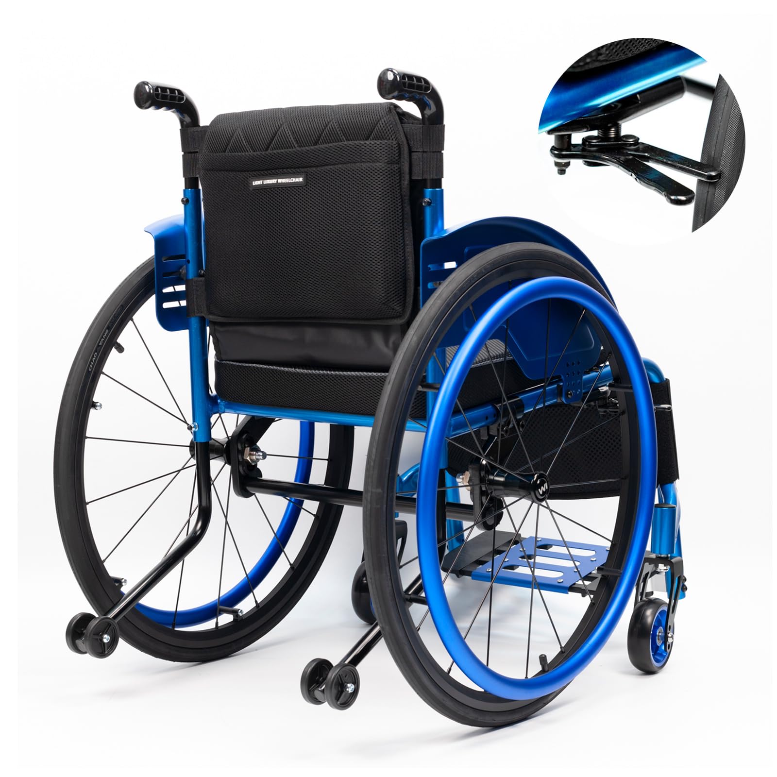 Silla de Ruedas para Deportes,Ultraligera de Aleación de Aluminio,sillas De Ruedas Manuales Autopropulsadas,Transporte Fácil,Ruedas extracción con un botón(Seat Width 45cm/17.7in,C)