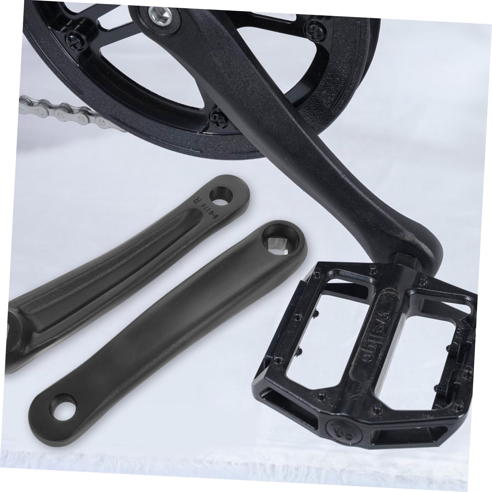 TOYANDONA 2pezzi Pedivelle Bicicletta Sostituzione Braccio Pedivella per Bici Elettrica Motore Centrale Mountain Bike Strada Accessori