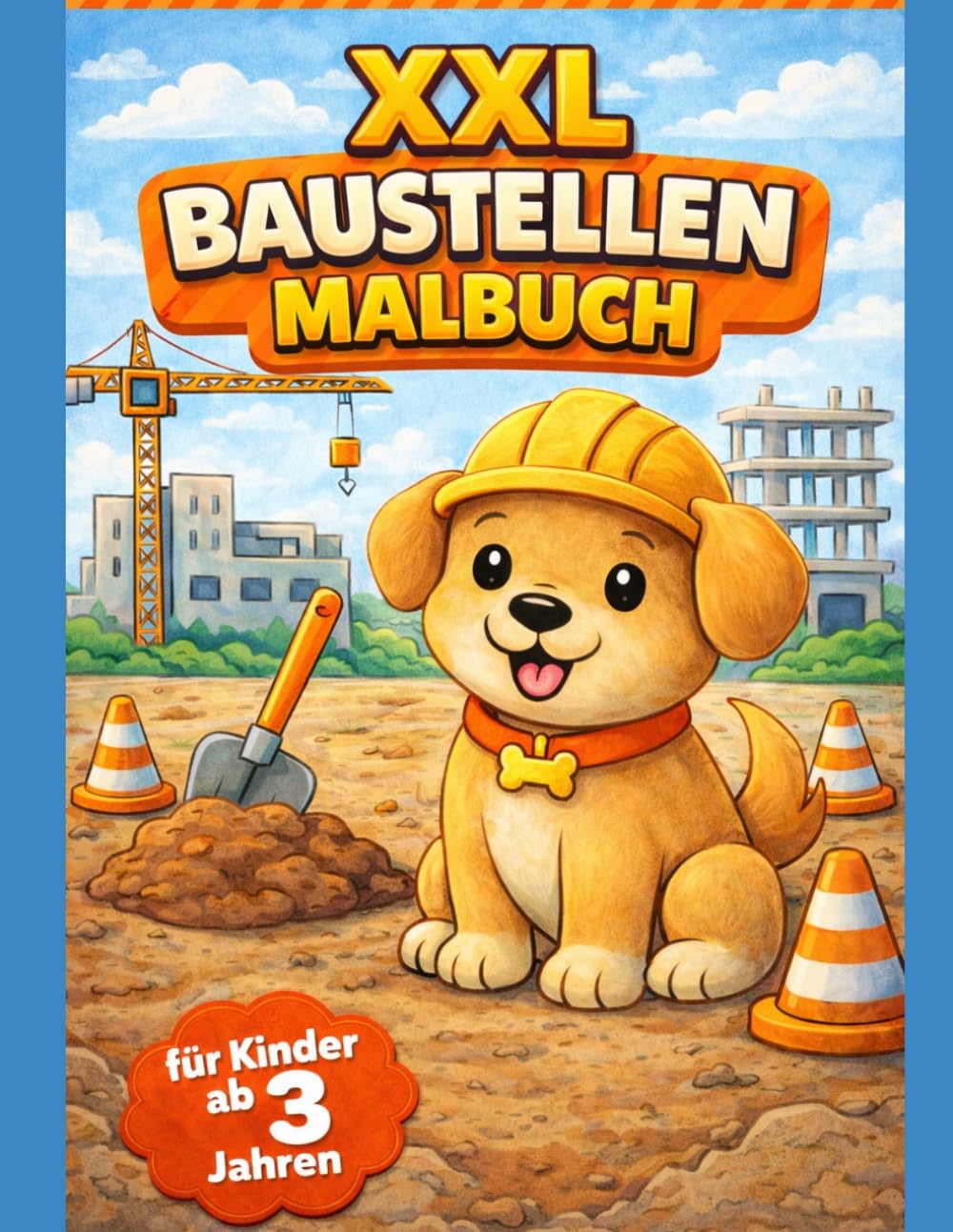 XXL Baustellenmalbuch für Kinder ab 3 Jahren (XXL Malbücher für Kinder ab 3 Jahren)