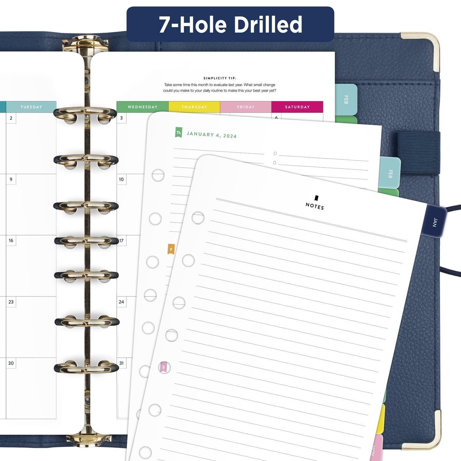 AT-A-GLANCE 2025 Planner Refill, Simplified By Emily Ley, Daily, 5-1/2