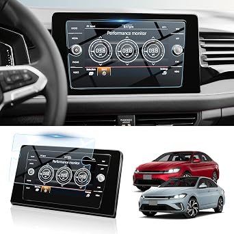 BIBIBO 2024 2025 Jetta Screen Protector for 2024 2025 VW Jetta SE, SEL, GLI Autobahn 8"Touchscreen Display [Tempered Glass Anti Glare Anti-Scratch Ultra-Clear] 2024 2025 Volkswagen Jetta Accessories 2025