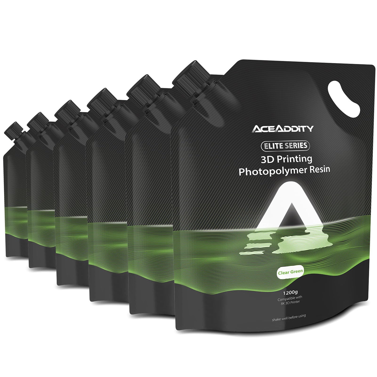 COMETX Résine photopolymère standard pour imprimante 3D 8K, résine 405 nm, durcissement UV, liquide d'impression 3D de haute précision, convient pour imprimantes 3D 2K/4K/8K LCD/DPL/SLA - 6 x 1,2